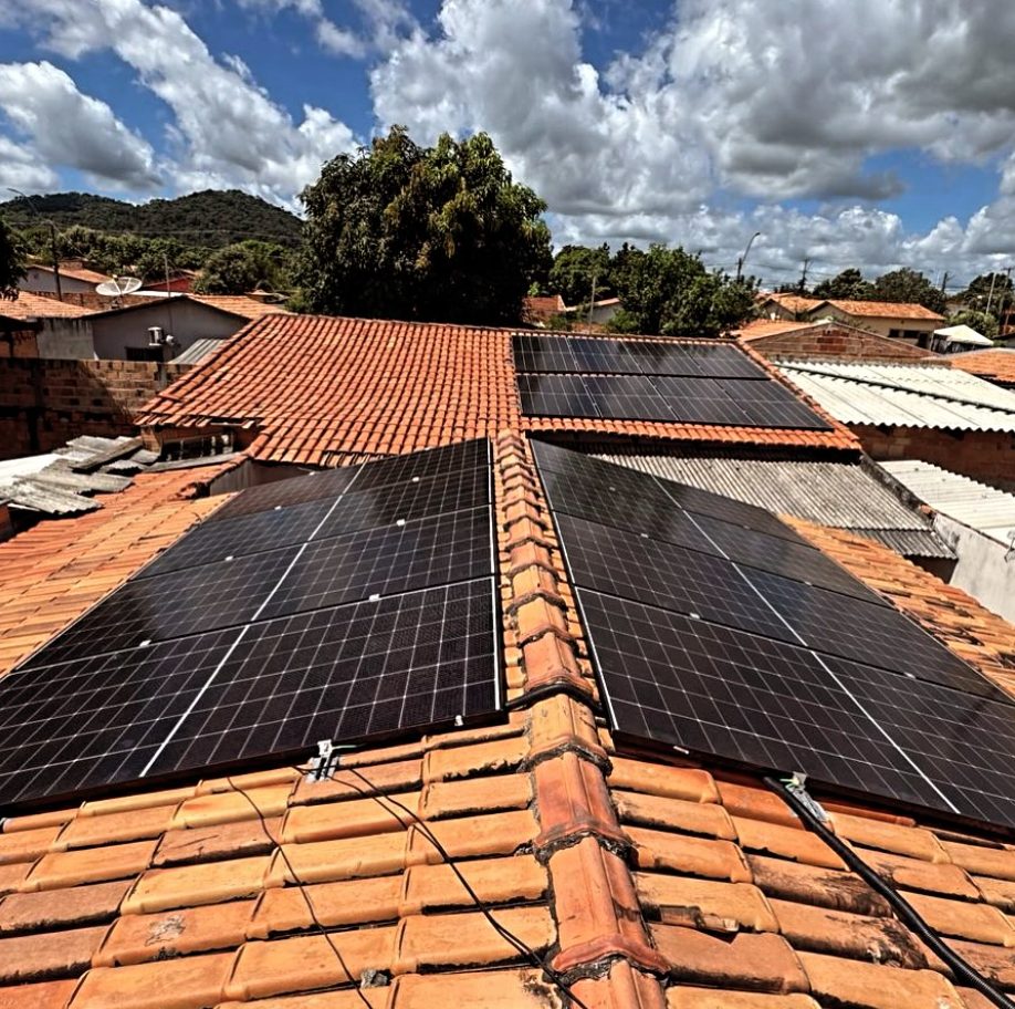 Instalação solar em telhado em Redenção